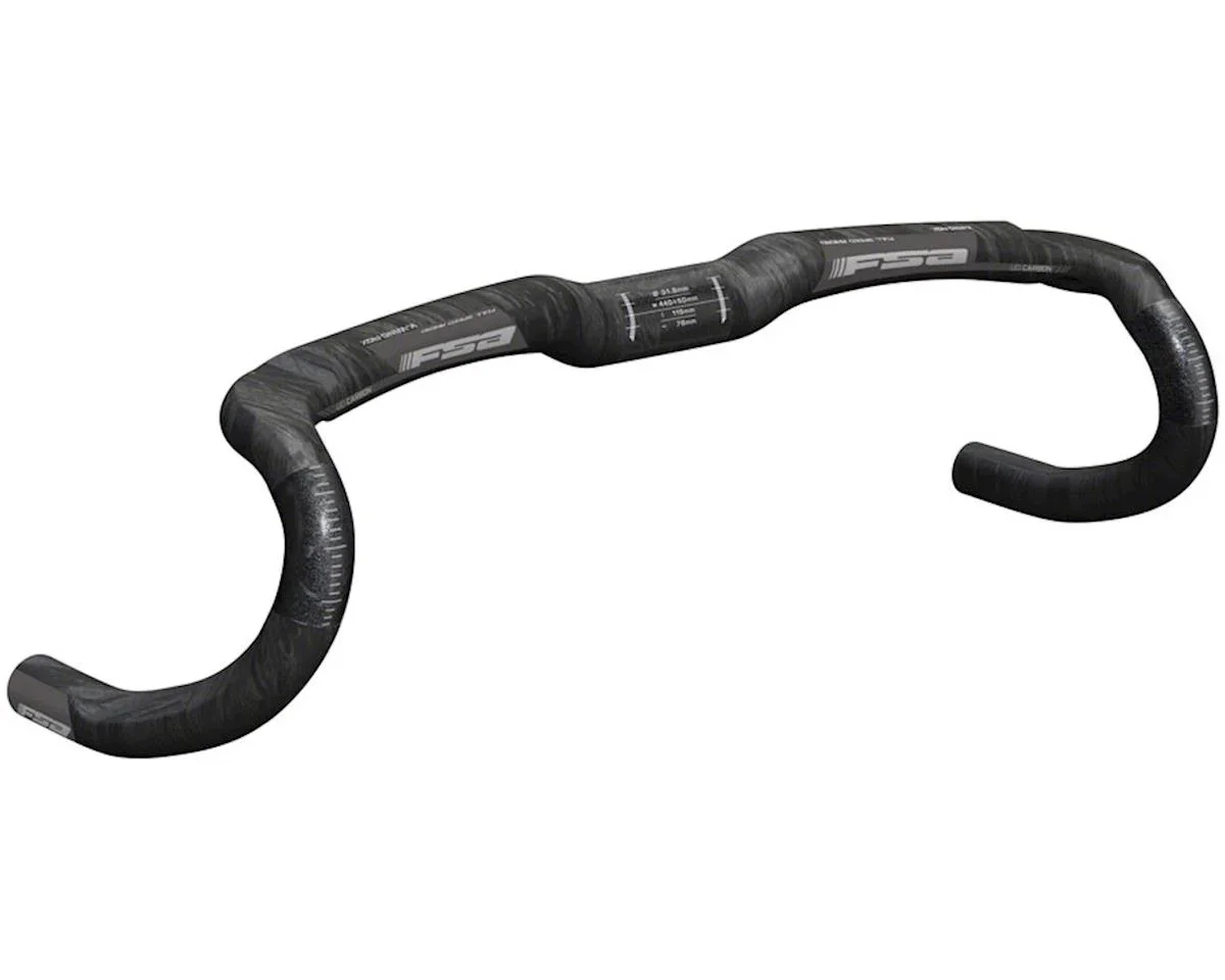 Full Speed Ahead K-Wing AGX Drop Handlebar (Black) (Carbon) (44cm)